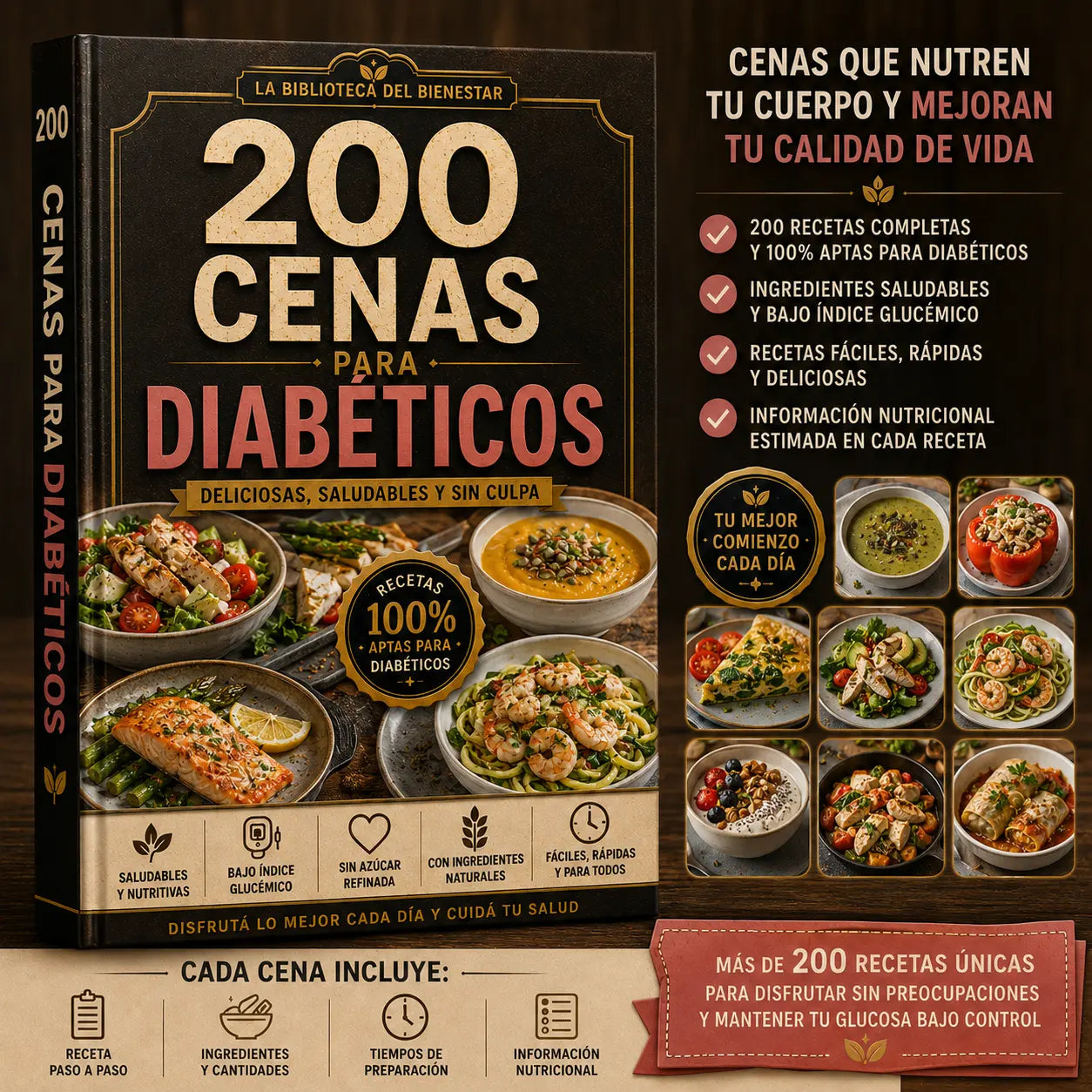200 CENAS PARA DIABÉTICOS